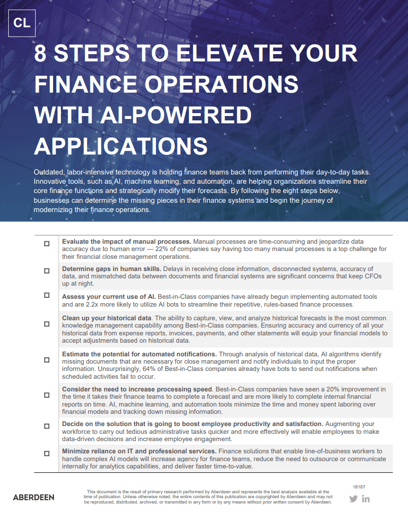 8 Steps to Elevate Your Finance Operations with AI-Powered Applications