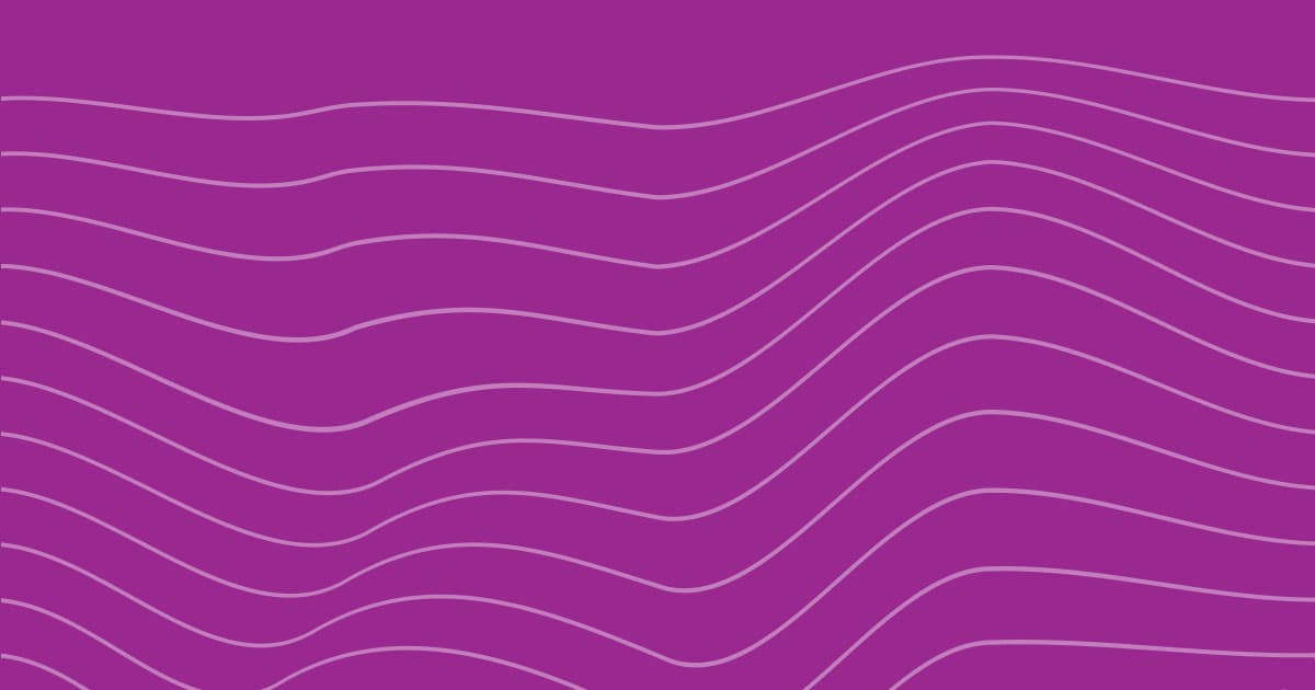 Purple background with smooth, wavy white lines flowing horizontally across the image, creating an abstract, minimalistic pattern.