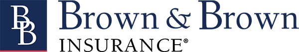 Brown & Brown Insurance logo with stylized BB on a blue square and the words Brown & Brown INSURANCE in blue text on a light background.