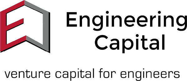 Engineering Capital logo with a red and gray geometric E shape, the words Engineering Capital to the right, and the tagline venture capital for engineers below.