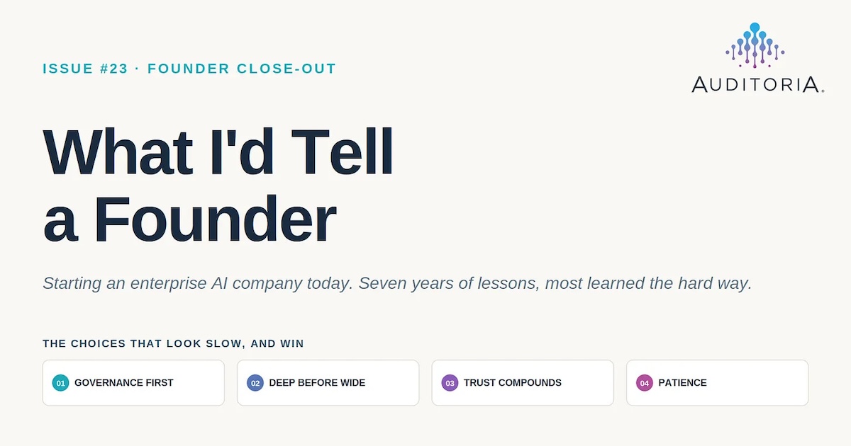 What I'd Tell a Founder